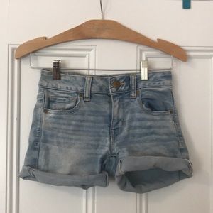 American eagle stretchy jean shorts. Size 0